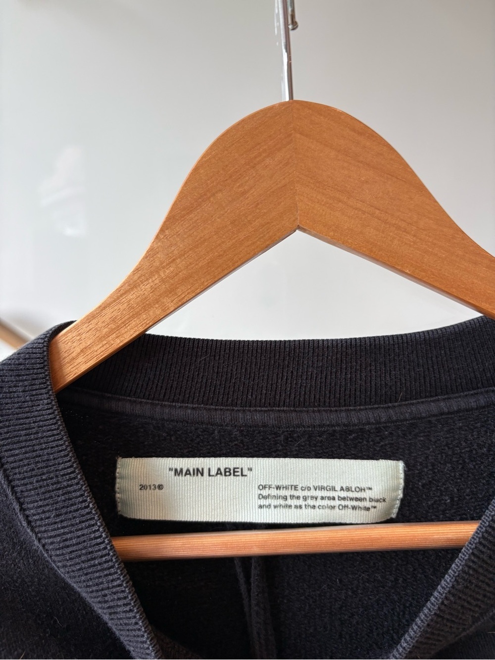 Off-White Black Crewneck Sweatshirt with Sleeve Graphics - Picture 3 of 6